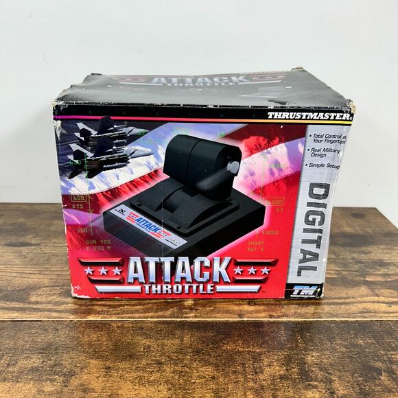 Vintage Flight Control Thrustmaster Attack Throttle Digital Game Used - Picture 8 of 12